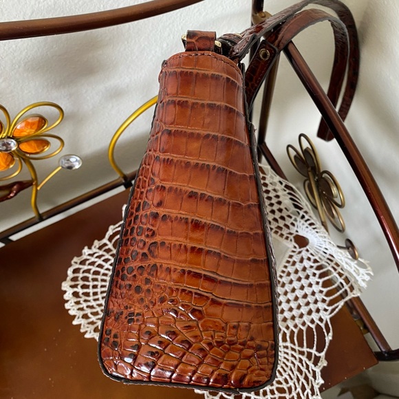 3 piece set!! Brahmin Pecan Carrie crossbody  + Palm tassel + Credit Card Wallet - Picture 5 of 15